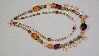 multi strand necklace beginner tutorial [upl. by Teloiv]