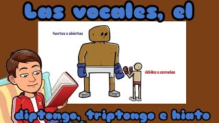 Las VOCALES los DIPTONGOS TRIPTONGOS e HIATOS para niños de PRIMERO DE PRIMARIA [upl. by Mafala]