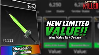 🔪NEW LIMITED VALUE🔥 New Value List Update📈  Survive The Killer [upl. by Giefer687]