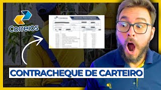 MOSTREI o SALÁRIO LÍQUIDO de um CARTEIRO em 2024  Quais os descontos  Concurso Correios [upl. by Moreta271]