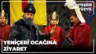 Süleyman Yeniçeri Ocağını Ziyaret Ediyor  Muhteşem Yüzyıl 121Bölüm [upl. by Garrot397]