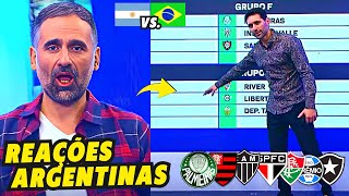 MEDO REAÇÕES DA TV ARGENTINA COM O SORTEIO DA LIBERTADORES [upl. by Maurer172]