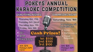 4th Qualifying night for Pokeys Karaoke Competition [upl. by Asinla]