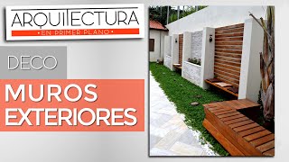 ¿CÓMO DECORAR MUROS EXTERIORES  DECO  MEDIANERAS  PAREDES  PATIO  MODERNO  JARDIN  ENTRADA [upl. by Xella]