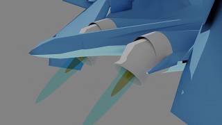 Su30 Thrust Vectoring Demo  Blender Animations [upl. by Rubinstein]