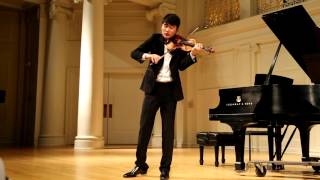 In Mo Yang performs Ysaye Sonata no 3 quotBalladequot for solo violin [upl. by Adah]