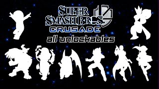 Super Smash Bros Crusade 95  All Unlockables How to unlock all characters [upl. by Anoyet937]