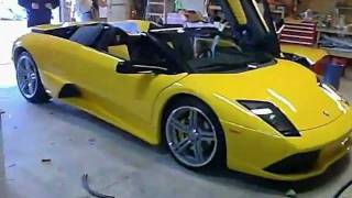 Lamborghini Murcielago Replica Kit Car Final Video B of Car 2 Yellow LP640 Roadster Hard Top [upl. by Eidda929]