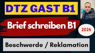 Brief schreiben B1 2024  DTZ gast B1  Beschwerde Reklamation  falsche Ware [upl. by Happy]