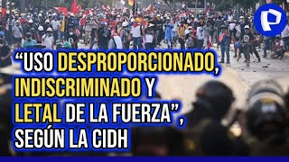 CIDH informa que sí hubo violaciones a derechos humanos en Perú durante protestas contra Boluarte [upl. by Adnilev]