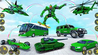 Army Bus Robot Transform Wars Game 2024  Army Robot Transformation Game  Robot Car Games [upl. by Janus]