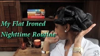 My Flat Ironed Nighttime Routine  6 [upl. by Linette440]