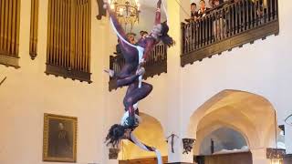 Casa Loma Toronto New Years Eve  High Hanging Hoop  Silks Duet [upl. by Nalyorf]