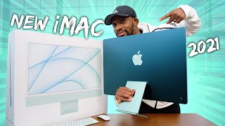 New Apple iMac 2021 Unboxing amp First Look Green [upl. by Ididn316]