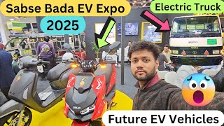 Biggest EV Expo 😱 Greater Noida  Electric Scooters Truck Cars Cycles Buses  धमाका 2025 🔥 [upl. by Pattani]