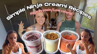 3 SIMPLE NINJA CREAMI High protein amp Low Calorie Recipes [upl. by Enoryt]