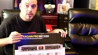 Behringer mic2200 ultragain pro 2channel mic preamp unboxing  Canon T5i [upl. by Eustazio]