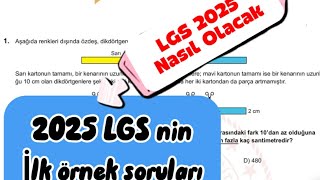 Lgs 2025 nasıl olacak  Lgs Örnek Sorular ve çözümleri [upl. by Ivor]