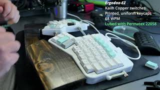 Ergodox EZ Kalih Copper 95 WPM [upl. by Illac]