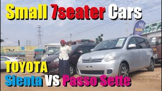 Small 7seater cars TOYTOA Sienta and Passo Sette comparison [upl. by Anier]