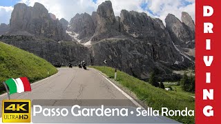 Driving in Italy 25 Passo Gardena Sella Ronda 4K 60fps [upl. by Nuahsad]