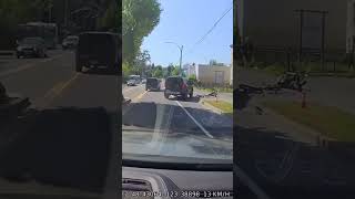 Fortunately he was ok Sent in by Anonymous cyclist bike dashcam crash [upl. by Hsara]