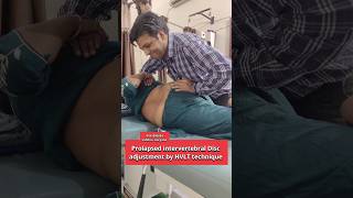 Prolapsed intervertebral Disc adjustment by HVLT technique shorts drrajeshsharmapt [upl. by Durer506]