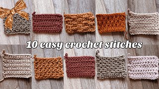 10 CROCHET STITCHES I LEARNED THIS YEAR Easy amp Beginner Friendly  10TH DAY OF KRYSMAS [upl. by Ruella48]