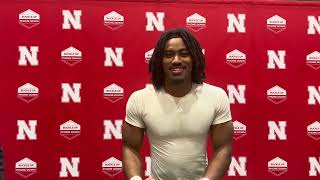 Nebraska Football Running Back Dante Dowdell  Post Wisconsin 2024 [upl. by Nereen869]