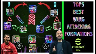 Top 5 Best 🔥 Wing Attacking Formations in eFootball 2024 💫 [upl. by Thain]