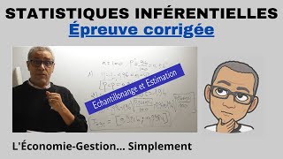 SUJETCORRIGÉ Échantillonnage et estimation Statistiques inférentielles [upl. by Bethesda557]