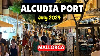 Packed in Alcudia Port amp Bus Stop Bedlam Mallorca Summer 2024 [upl. by Iolenta]