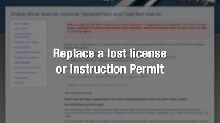 How to replace a lost license or instruction permit [upl. by Aneel]