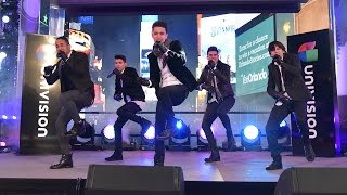 CNCO  Devuélveme Mi Corazón  Times Square New York 2016 [upl. by Cyndie]