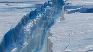 Massive Iceberg Breaks Off from Antarctica Miles of Ice Collapsing Into the Sea  Compilation [upl. by Ebaj]