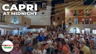 Capri Italy at Midnight  Party Time  4K60fps with Captions [upl. by Sherrard]