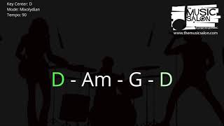 D Am G D Backing trackSee my lesson quotsoloing with chordsquot [upl. by Otcefrep]