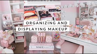 HOW I ORGANIZE AND DISPLAY MY MAKEUP 💕 [upl. by Itsyrc27]