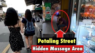 Walking Around Petaling Street Hidden Massage Area nightlife petalingstreet kualalumpur [upl. by Ahsha]