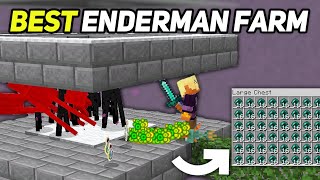 BEST ENDERMAN XP FARM in Minecraft Bedrock 121 [upl. by Toiboid]