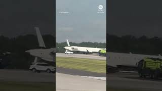 Plane loses tail after aircraft collide on taxiway at Atlanta airport [upl. by Etram643]