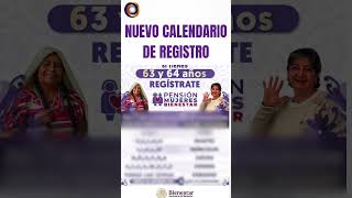 PENSIÓN MUJERES CON BIENESTAR 60 A 64 AÑOS YA HAY CALENDARIO DE REGISTRO [upl. by Ehtyaf]