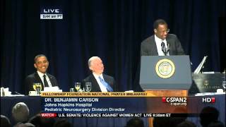 Dr Benjamin Carsons Amazing Speech at the National Prayer Breakfast with Obama Present [upl. by Banks123]