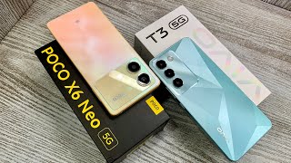 Vivo T3 5g vs Poco X6 Neo 5g  Best konsa   Best Display 🔥 Gaming Processor 🎮 Fast Charging ⚡️ [upl. by Vachell]