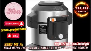 Ninja OL701 Foodi 14in1 SMART XL 8 Qt Pressure Cooker Steam Fryer with SmartLid amp Thermometer [upl. by Natsyrt220]