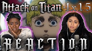 Attack on Titan 4x15  quotSole Salvationquot REACTION [upl. by Medor]