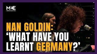 Nan Goldin condemns Israel and calls out Germany in speech [upl. by Eerihs]