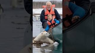 A Heartwarming Tale Bear Cub Rescued from a Tangled Net in an Arctic Landfill polarbear animals [upl. by Zizaludba]