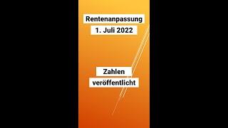 Rentenerhöhung 2022  Zahlen veröffentlicht Shorts [upl. by Anilatsyrc308]