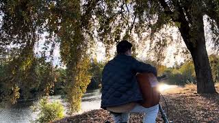 Guitar practice at Calaveras River Stockton California [upl. by Ortrude]